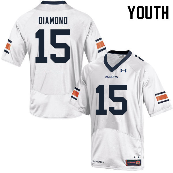 Youth #15 A.D. Diamond Auburn Tigers College Football Jerseys Sale-White